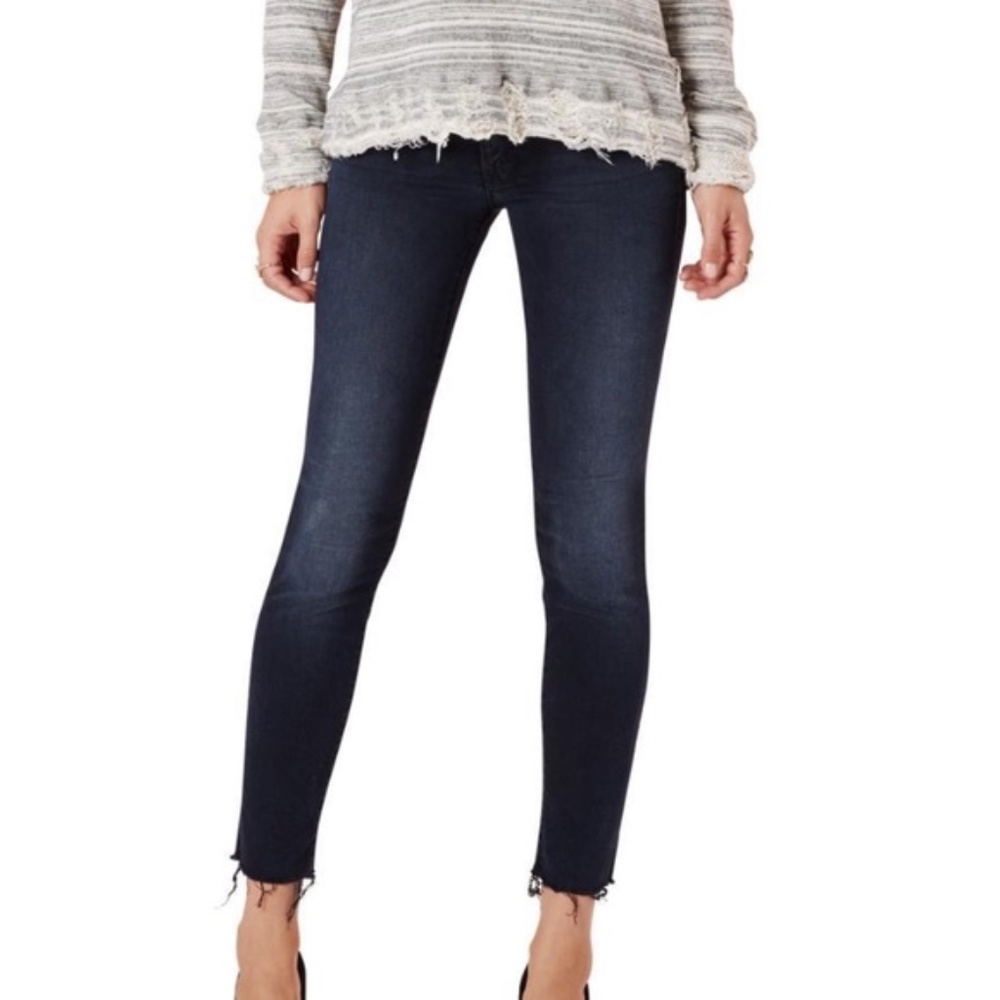 MOTHER Jeans, Dark Wash, Raw Hem